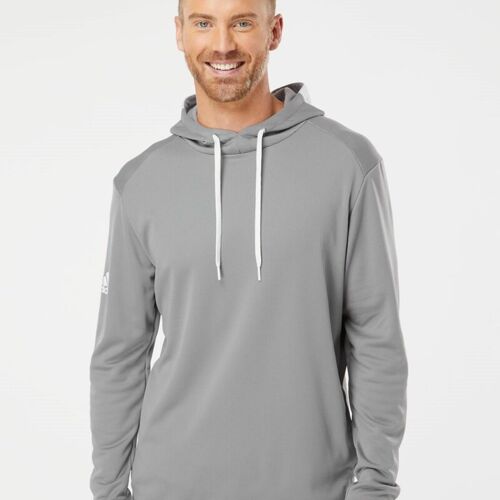 Men's Textured Mixed Media Midweight Hooded Sweatshirt Thumbnail