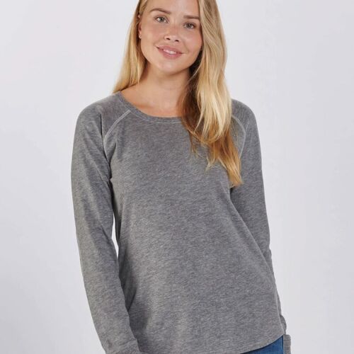 Women's Solid Preppy Patch Long Sleeve T-Shirt Thumbnail
