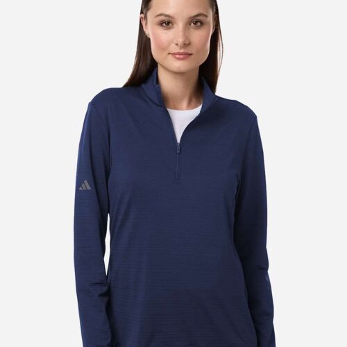 Women's Textured Stripe Quarter-Zip Pullover Thumbnail