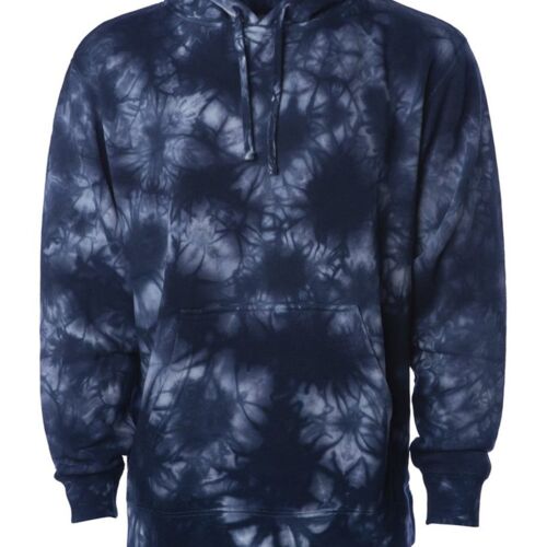 Unisex Midweight Tie-Dyed Hooded Sweatshirt Thumbnail